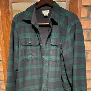 Quilted LL Bean Flannel Fleece Lined Shirt Men’s L